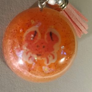 Sunny crab original resin art keychain